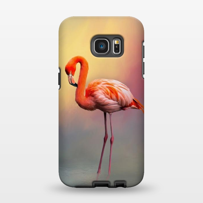 Galaxy S7 EDGE StrongFit American flamingo by Simone Gatterwe