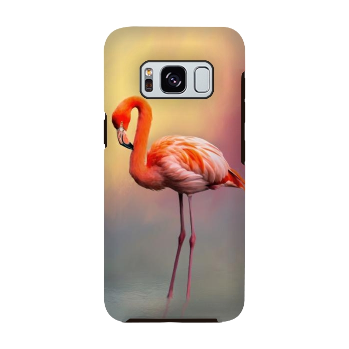 Galaxy S8 StrongFit American flamingo by Simone Gatterwe