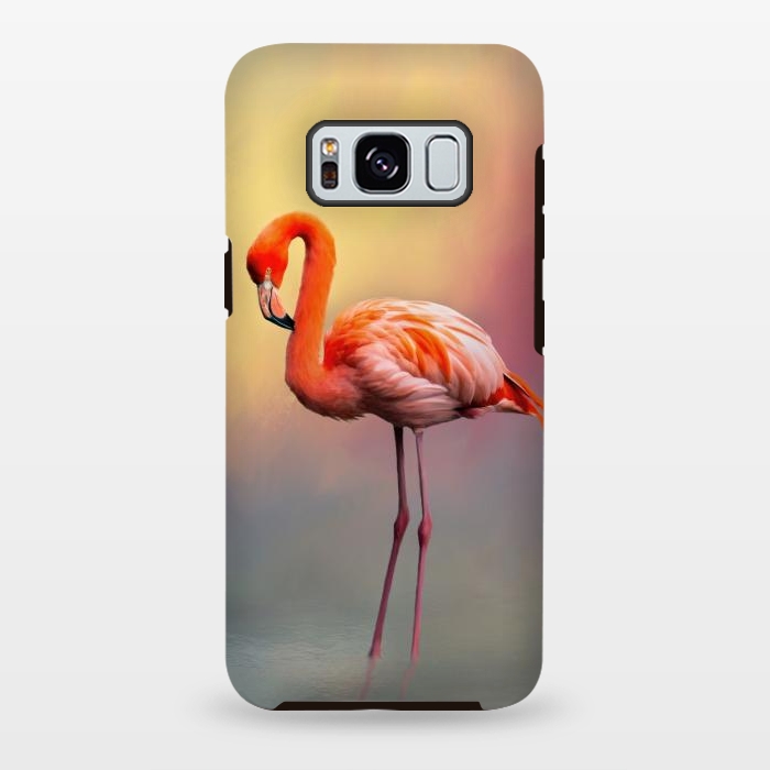 Galaxy S8 plus StrongFit American flamingo by Simone Gatterwe