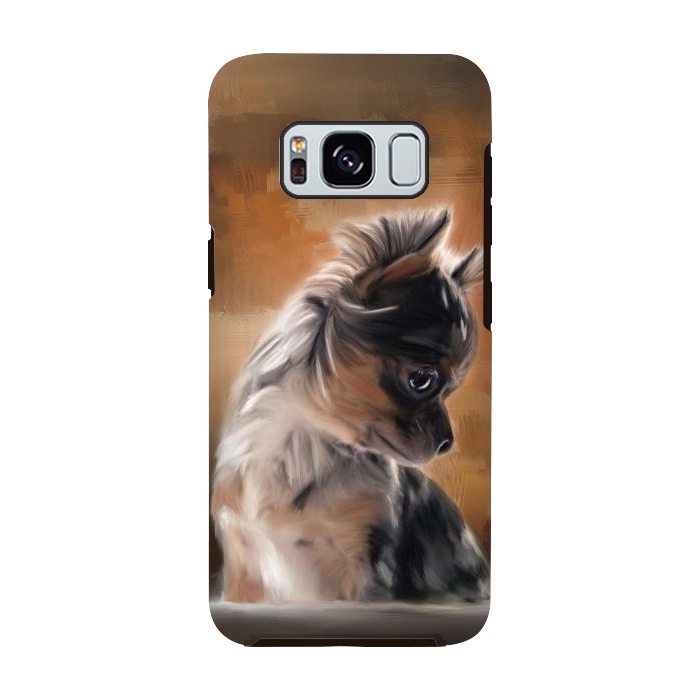 Galaxy S8 StrongFit A cute merle chihuahua puppy by Simone Gatterwe
