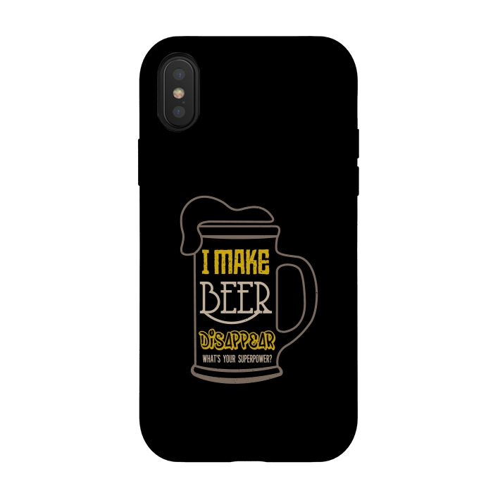 iPhone Xs / X StrongFit i make beer disappear by TMSarts