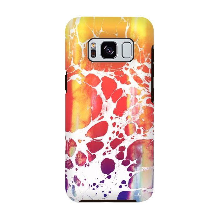 Galaxy S8 StrongFit Vibrant fiery marble gradient by Oana 