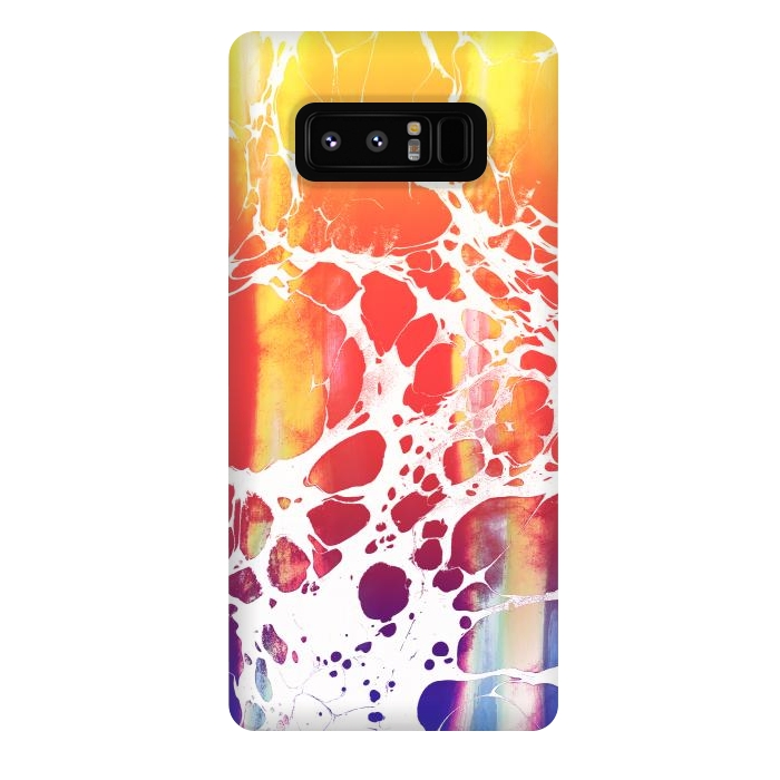 Galaxy Note 8 StrongFit Vibrant fiery marble gradient by Oana 