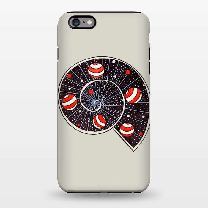 iPhone 6/6s plus StrongFit Spiral Galaxy Snail With Beach Ball Planets by Boriana Giormova