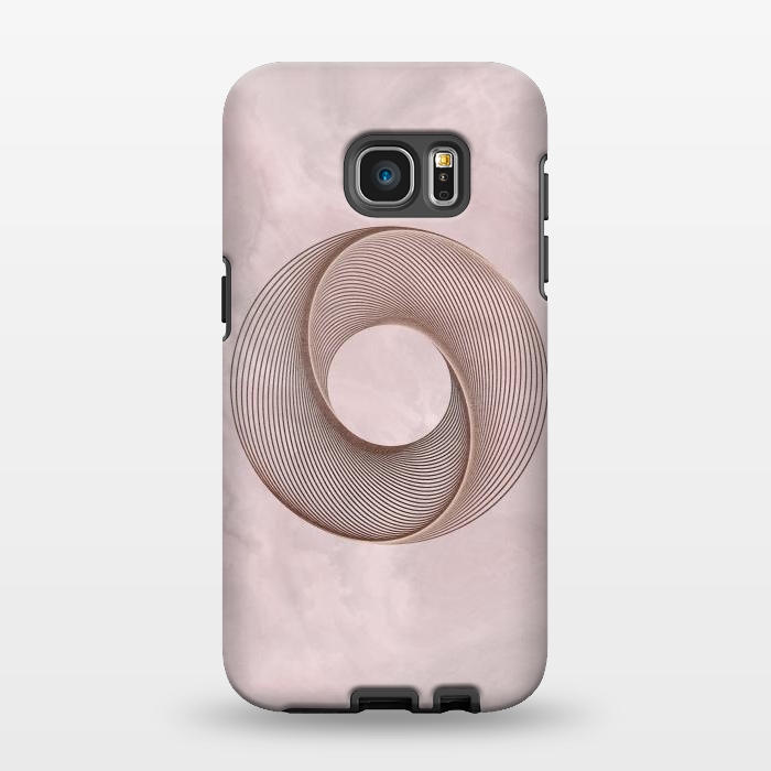Galaxy S7 EDGE StrongFit Rosegold Blush Line Art 2 by Andrea Haase
