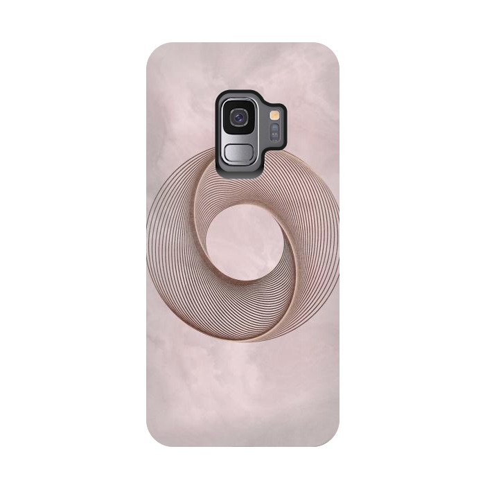 Galaxy S9 StrongFit Rosegold Blush Line Art 2 by Andrea Haase