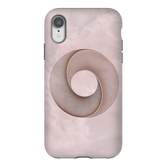 iPhone Xr StrongFit Rosegold Blush Line Art 2 by Andrea Haase