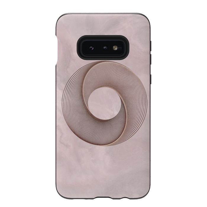 Galaxy S10e StrongFit Rosegold Blush Line Art 2 by Andrea Haase
