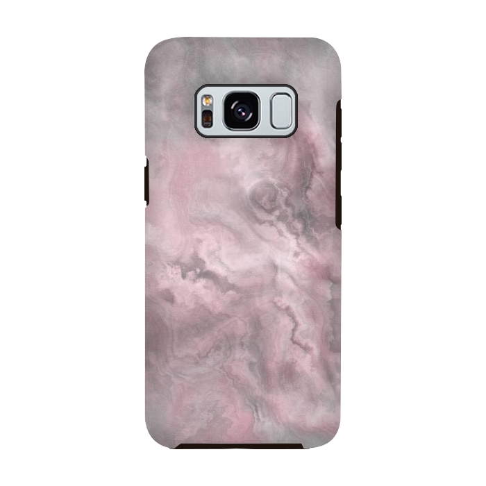 Galaxy S8 StrongFit Blush Grey Marble by Andrea Haase