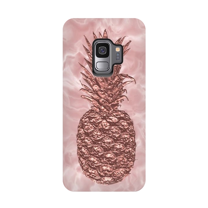 Galaxy S9 StrongFit Precious Pineapple Blush Rosegold by Andrea Haase