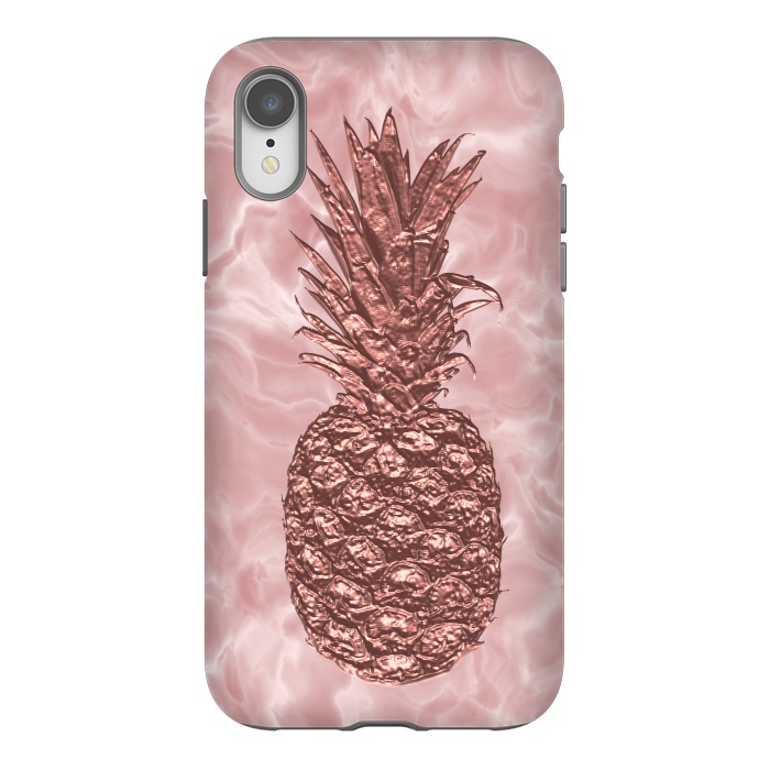 iPhone Xr StrongFit Precious Pineapple Blush Rosegold by Andrea Haase