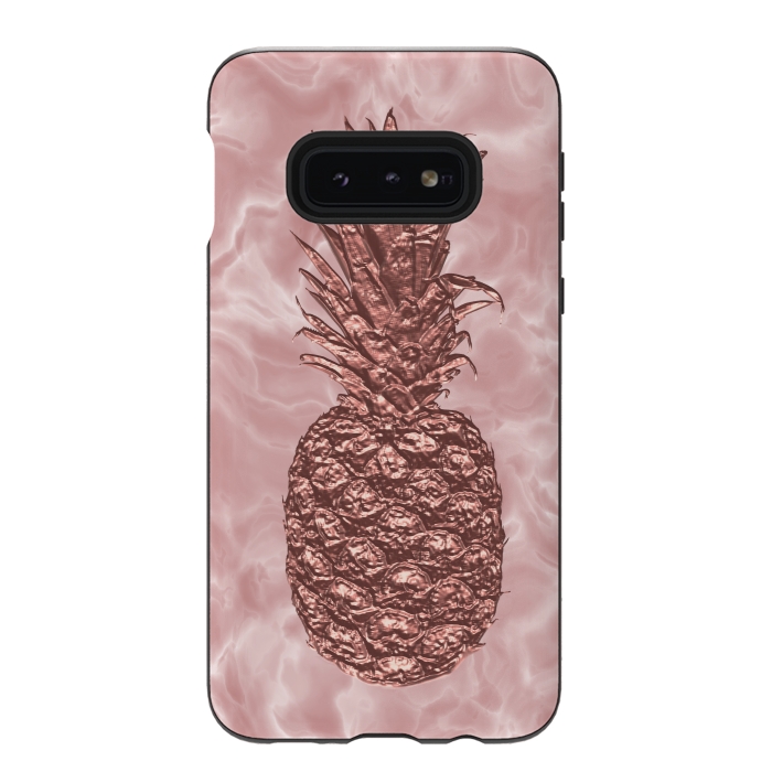Galaxy S10e StrongFit Precious Pineapple Blush Rosegold by Andrea Haase