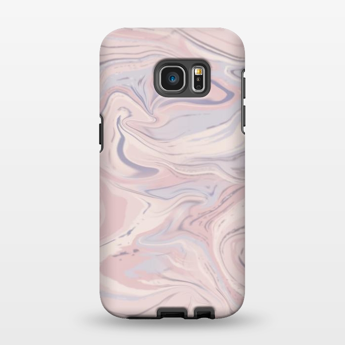 Galaxy S7 EDGE StrongFit Blush And Purple Marble Elegance by Andrea Haase