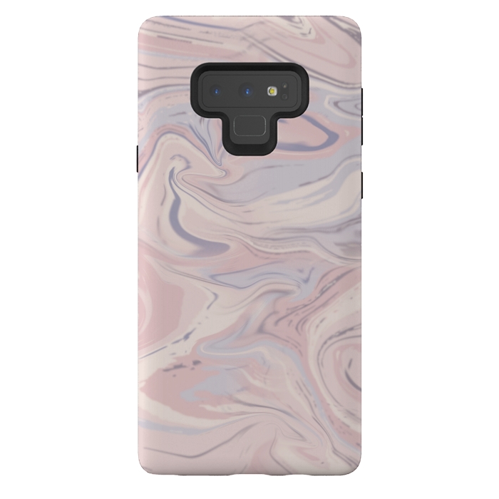 Galaxy Note 9 StrongFit Blush And Purple Marble Elegance by Andrea Haase