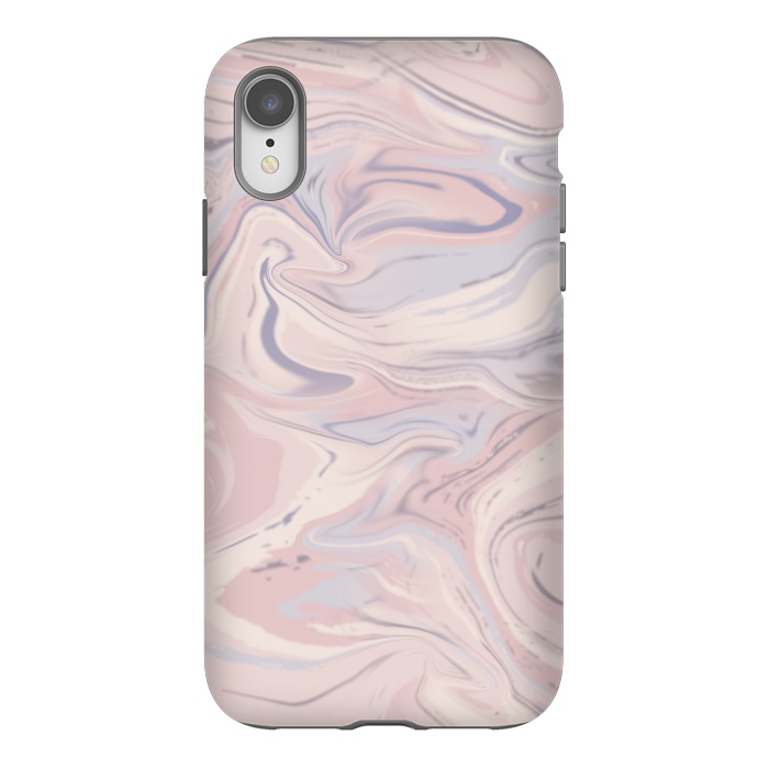 iPhone Xr StrongFit Blush And Purple Marble Elegance by Andrea Haase