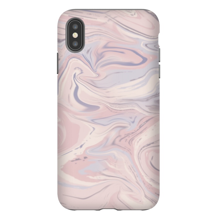 iPhone Xs Max StrongFit Blush And Purple Marble Elegance by Andrea Haase
