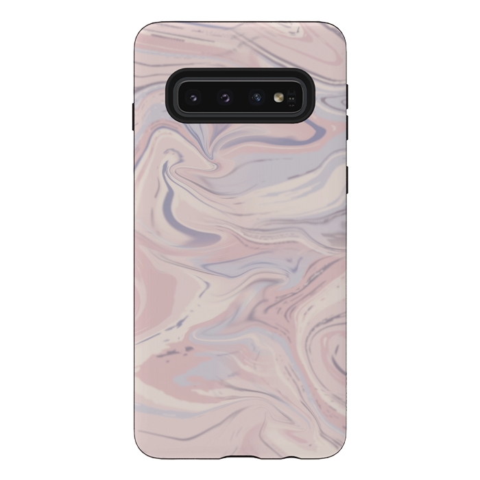 Galaxy S10 StrongFit Blush And Purple Marble Elegance by Andrea Haase