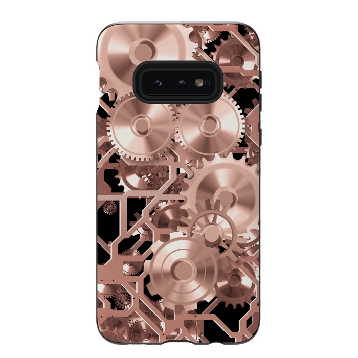 Galaxy S10e StrongFit Elegant Rosegold Steampunk by Andrea Haase
