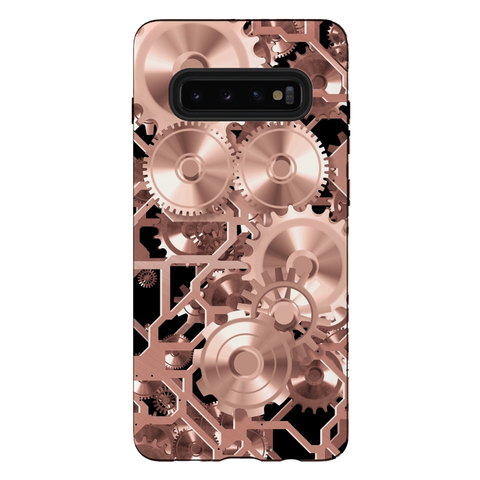 Galaxy S10 plus StrongFit Elegant Rosegold Steampunk by Andrea Haase