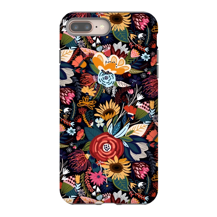 iPhone 7 plus StrongFit Popping Moody Floral  by Tigatiga