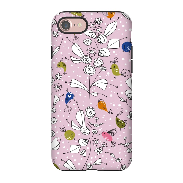 iPhone 7 StrongFit Bye Bye Birdie - Pink by Paula Ohreen