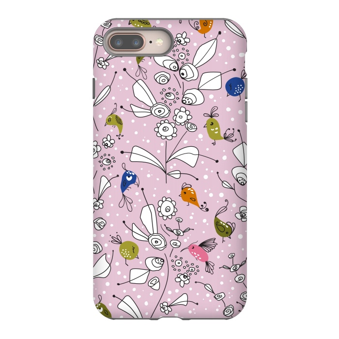 iPhone 7 plus StrongFit Bye Bye Birdie - Pink by Paula Ohreen