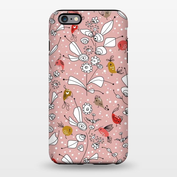 iPhone 6/6s plus StrongFit Bye Bye Birdie - Dusty Rose by Paula Ohreen
