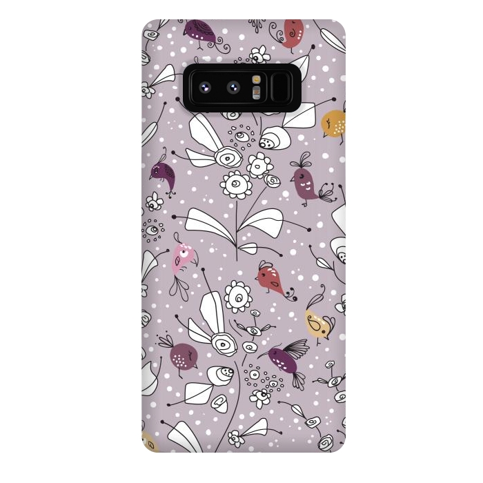 Galaxy Note 8 StrongFit Bye Bye Birdie - Purple by Paula Ohreen
