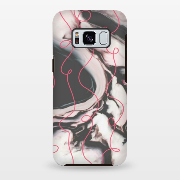 Galaxy S8 plus StrongFit Marble pink curls by CAS