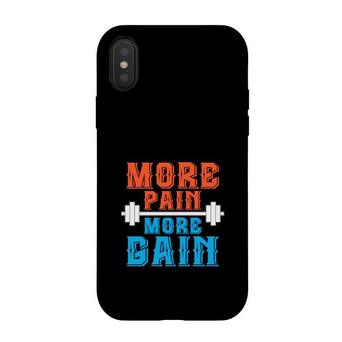 iPhone Xs / X StrongFit more pain more gain by TMSarts