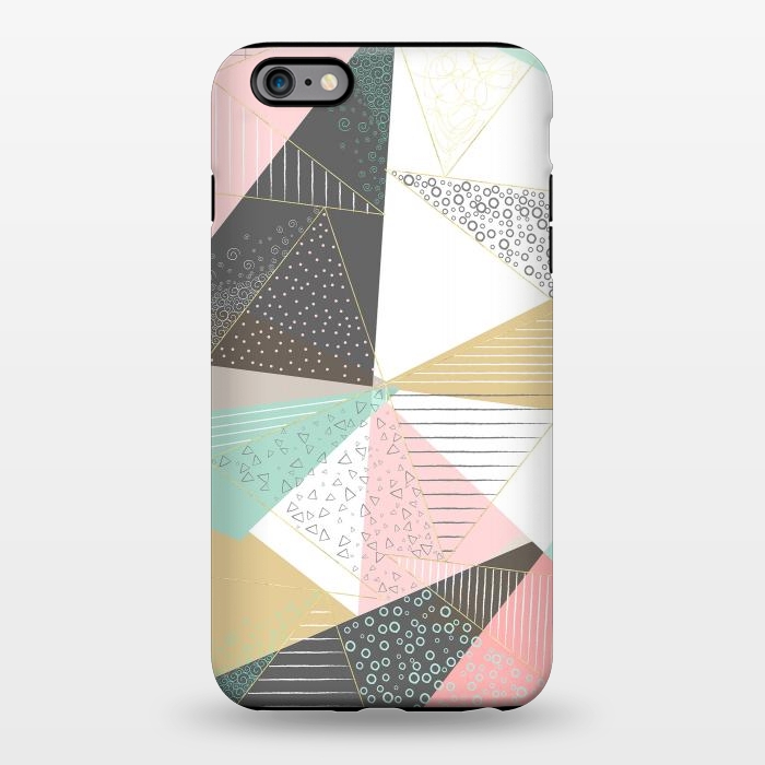 iPhone 6/6s plus StrongFit Stylish gold triangles geometric design by InovArts