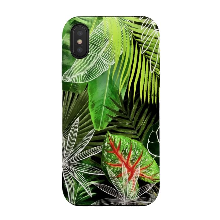 iPhone Xs / X StrongFit Tropical Foliage 041 by amini54