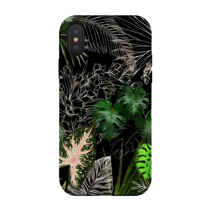 iPhone Xs / X StrongFit Tropical Foliage 042 by amini54