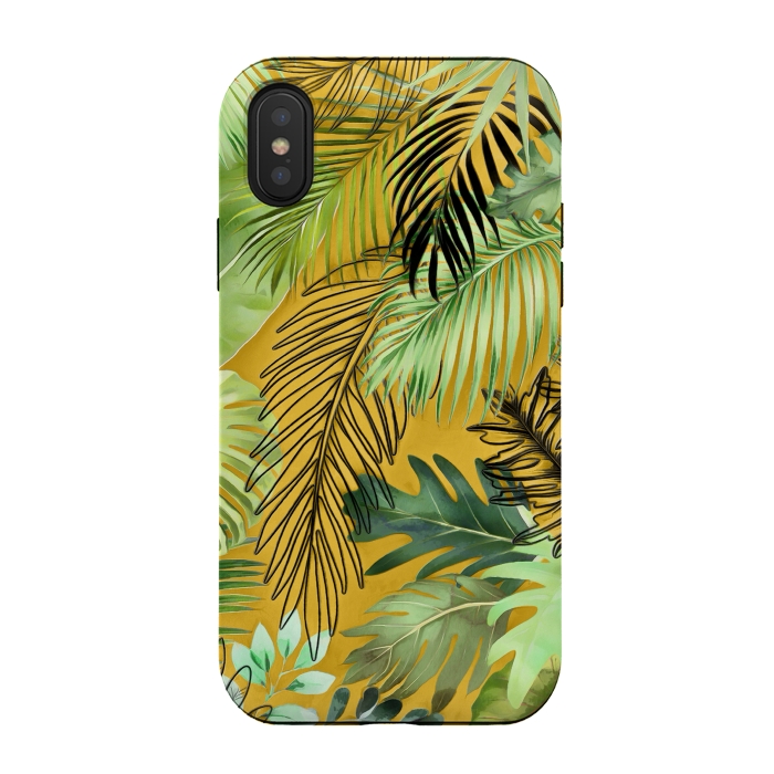 iPhone Xs / X StrongFit Tropical Foliage 061 by amini54