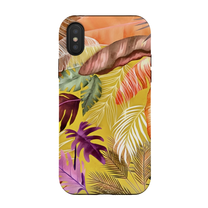 iPhone Xs / X StrongFit Tropical Foliage 072 by amini54