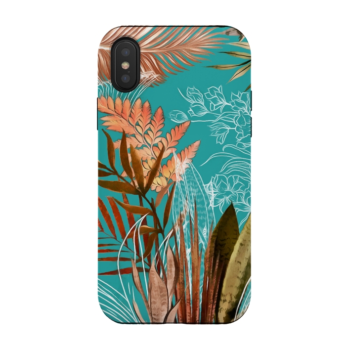iPhone Xs / X StrongFit Tropical Foliage 081 by amini54