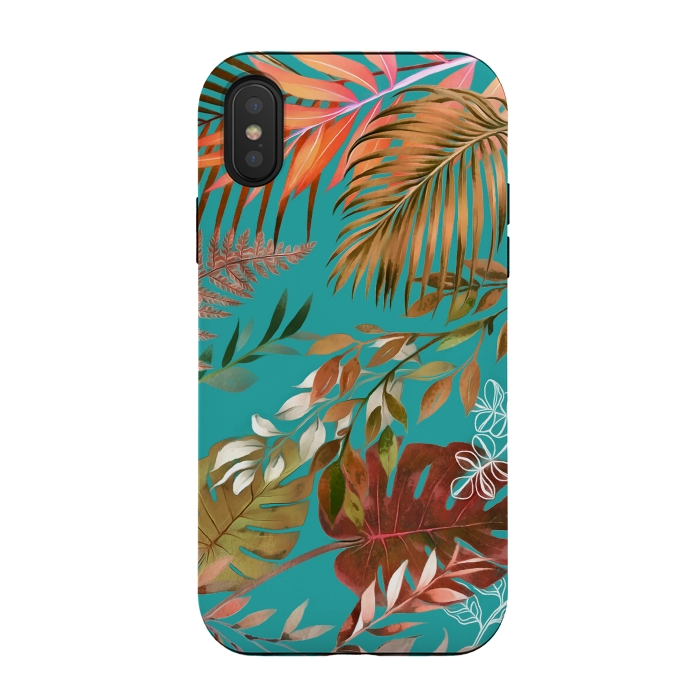 iPhone Xs / X StrongFit Tropical Foliage 082 by amini54