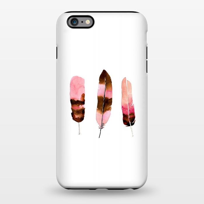 iPhone 6/6s plus StrongFit Blush Feathers by Amaya Brydon