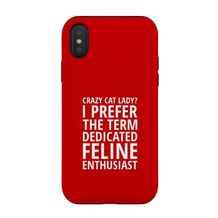 iPhone Xs / X StrongFit crazy cat lady by TMSarts