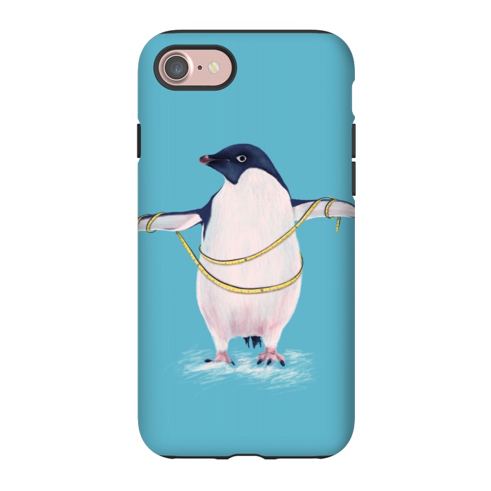 iPhone 7 StrongFit Cute Fat Penguin Goes On Diet by Boriana Giormova