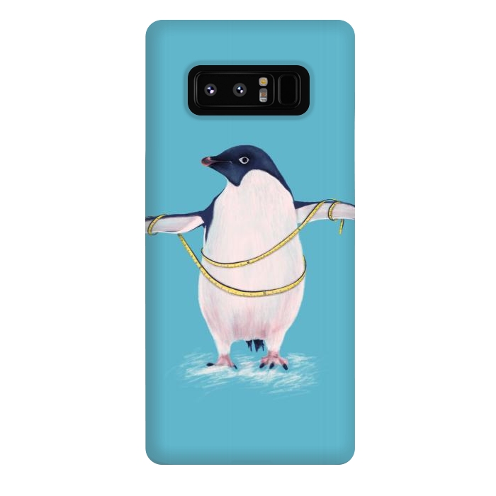 Galaxy Note 8 StrongFit Cute Fat Penguin Goes On Diet by Boriana Giormova