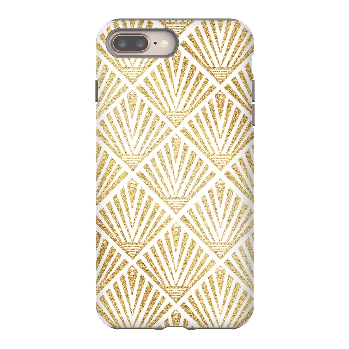 iPhone 7 plus StrongFit Elegant golden diamond palm art deco design by InovArts