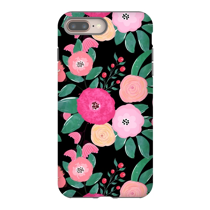 iPhone 7 plus StrongFit Stylish abstract creative floral paint by InovArts