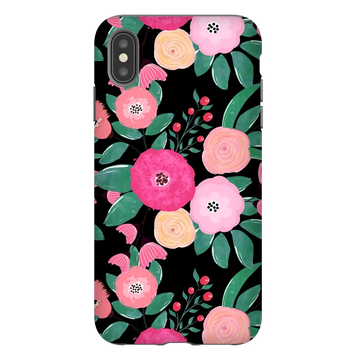 iPhone Xs Max StrongFit Stylish abstract creative floral paint by InovArts