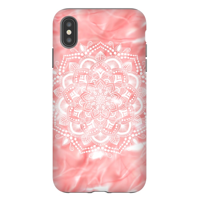 iPhone Xs Max StrongFit Mandala white flower by Jms