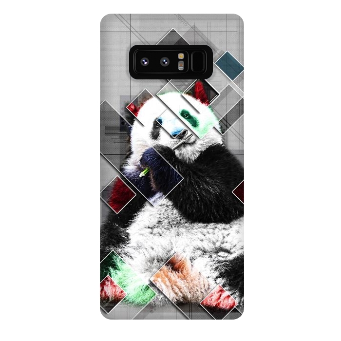 Galaxy Note 8 StrongFit Cute colorful collage Panda by Simone Gatterwe