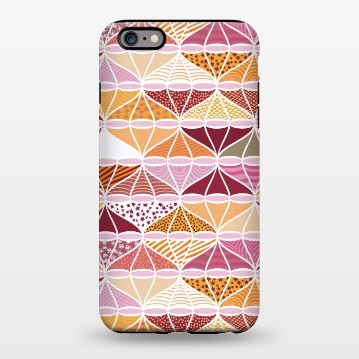 iPhone 6/6s plus StrongFit April Showers Bring Brollies - Pink and Orange by Paula Ohreen