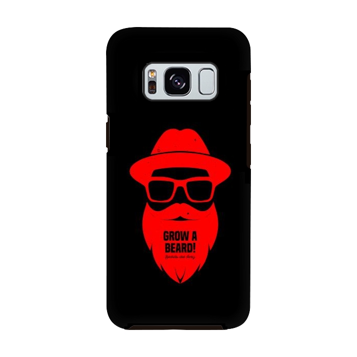 Galaxy S8 StrongFit beard on red by TMSarts