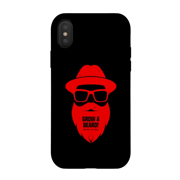 iPhone Xs / X StrongFit beard on red by TMSarts
