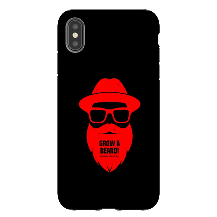 iPhone Xs Max StrongFit beard on red by TMSarts